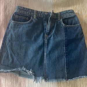 Carmar Denim Two Toned Denim Skirt